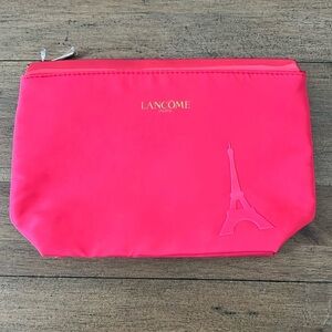 Lancome Paris red makeup bag